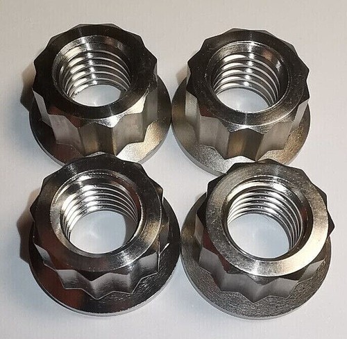 M10 x 1.5 titanium Grade 5 TC4 12 point bi hex flange nuts - Picture 8 of 17