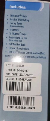 【あ】TRUE計60ml True Result Glucose Meter, Unopened | eBay