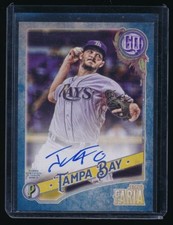 JACOB FARIA 2018 TOPPS GYPSY QUEEN AUTOGRAPH INDIGO AUTO 112/150 TAMPA BAY RAYS