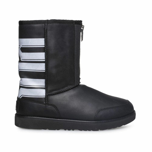 BLACK LEATHER MENS BOOTS SIZE 