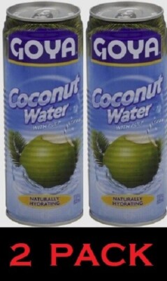 2x GOYA Coconut Water With Pulp 17.6 oz - 1 CAN - FREE SHIPPING - 2 PACK