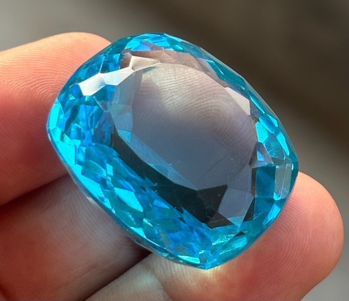 85+ Ct Natural Aquamarine Certified Cushion Cut Dazzling Lustrous Loose gemstone - Picture 3 of 10