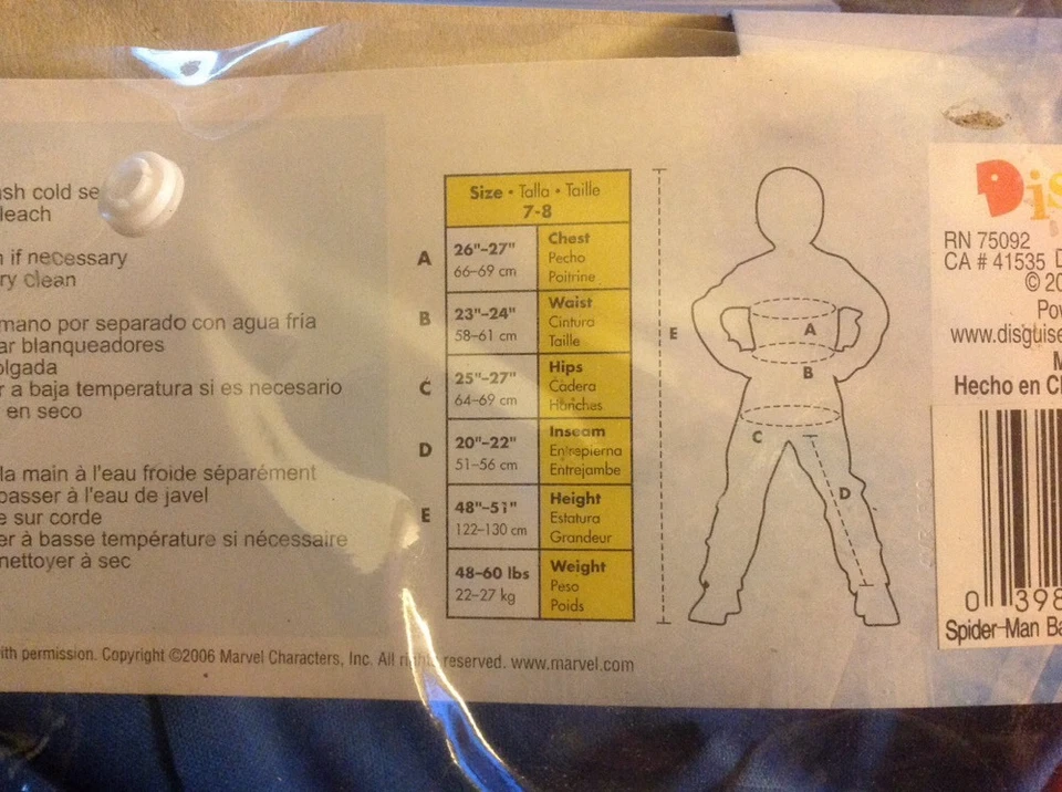 Disfraz de The Amazing Spiderman, niño talla 7-8 Foto 2 de 2