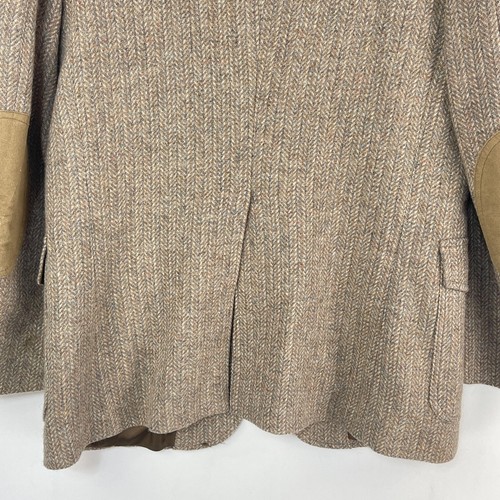 Pendleton Tweed Sports Jacket Mens UK 40R Oat Brown Wool Shooting Hacking Blazer - Picture 7 of 17