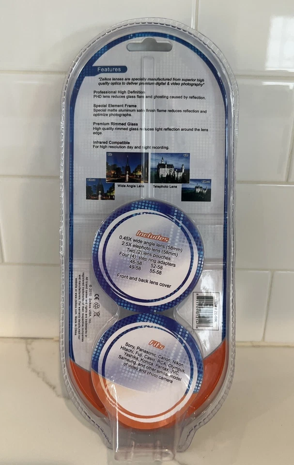 NEW 2.5x Telephoto and Wide Angle Lens Kit Infrared Compat. 46mm 49mm 52mm 55mm - Image 2 of 4