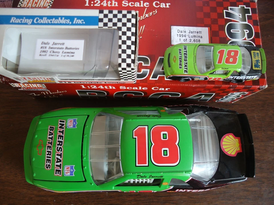 DALE JARRETT #28 Interstate Batteries 1994 RCCA 1/24 HO Car 1/64 Car Diecast SET - Image 3 of 4