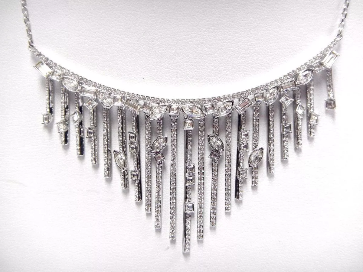 SWAROVSKI Henrietta Pav Necklace White Rhodium plating 5351316 NIB 1405