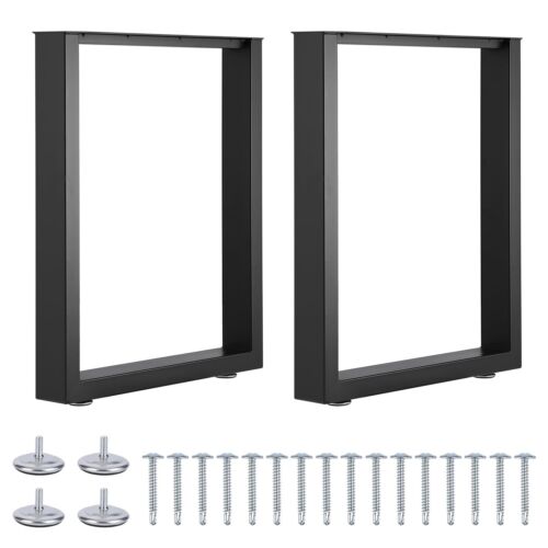 Garvee Metal Table Legs, 2PCS Heavy Duty Square Metal Bench Legs Furniture Le...