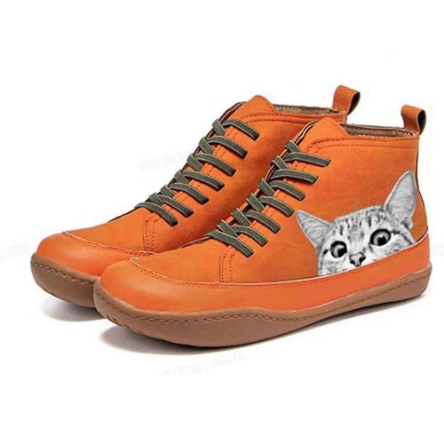Damen Stiefeletten Sportschuhe Katze Stiefel Sneaker Schuhe Ankle Boots Schuhe A - Bild 12 von 22