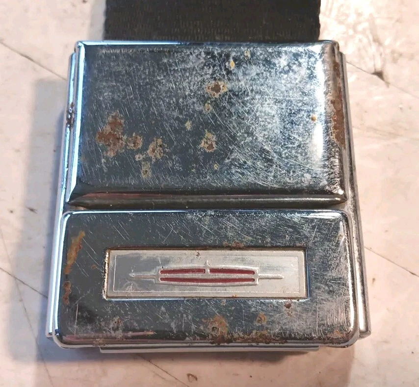 Cinturón de seguridad original 1963-64 GM Oldsmobile Cutlass 442 98 F-85 Dynamic 88 negro Foto 2 de 4