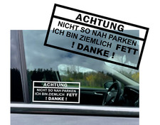 NICHT SO NAH PARKEN Fun Auto Aufkleber / Autoaufkleber / Scheibensticker