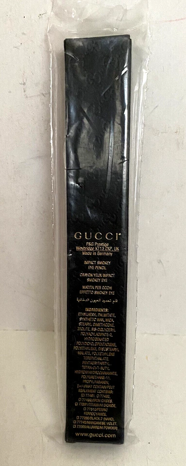 Lápiz ahumado Gucci Eye Impact # 110 negro icónico 0,03 oz sellado hecho en Alemania Foto 2 de 3