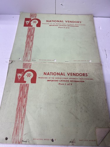 Vintage Arcades National Vendors 1-2 Catalog Information 