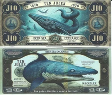 DEEP SEA CIVIL 10 Jules Banknote World Paper Money  2023 First Contact Ser