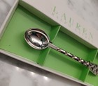RARE Lauren Ralph Lauren Mackenzie Quilt Silver Plated Baby Feeding Spoon Gift — photo 2