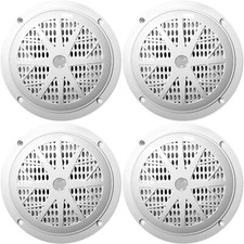 2 Pairs of Pyle PLMR61W 2-Way 120W Peak 6.5" Dual Cone Marine Speakers - White