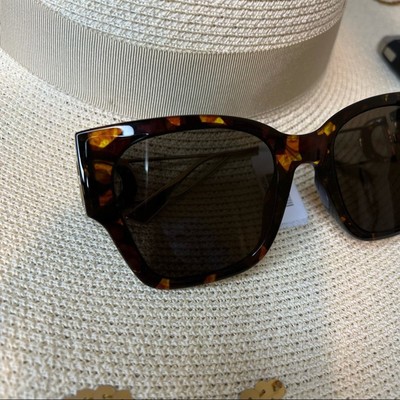 Dior “Montaigne 1” Brown & Black Havana Sunglasses, Dark  display picture 1