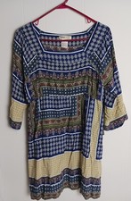 URBAN MANGOZ BLOCK PRINT MULTI-COLOR DRESS WOMEN'S SIZE LARGE