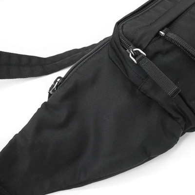 Prada Marsupio Tessuto Nylon Triangle Logo Black Belt Bag 2VL005