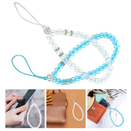 2 Pcs Handyriemen Kristall-Handy-Lanyard Schlüsselband Mit Telefonanhänger - Photo 10 sur 12