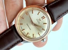 1958 Omega Automatic Seamaster 18K Solid Rose Gold Bezel SS Large Seahorse 501