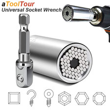 1pc Universal Socket Wrench 7-19mm Power Drill Adapter Multi Hand Tool - New 1pc Universal Socket Wrench 7-19mm Power Drill Adapter Multi Hand Tool - New
