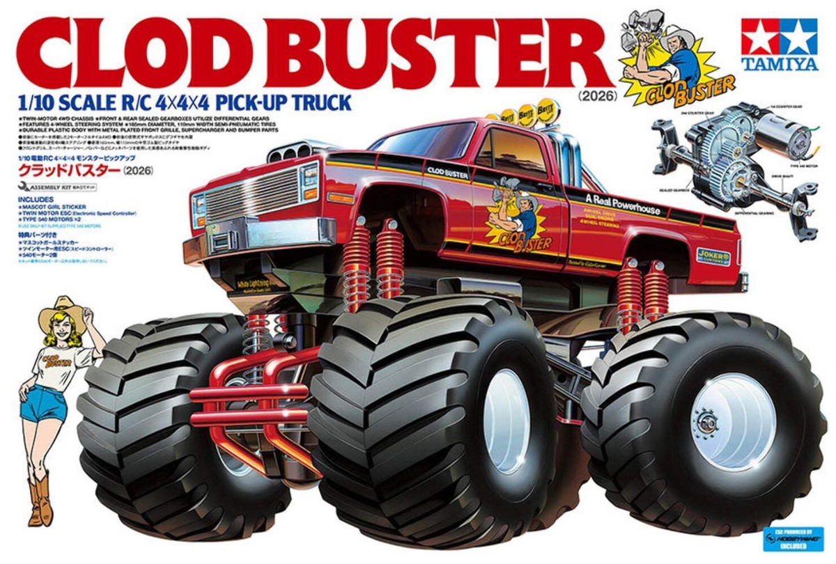 Tamiya 58762 Clod Buster 4WS 1/10 4WD Monster Truck Kit