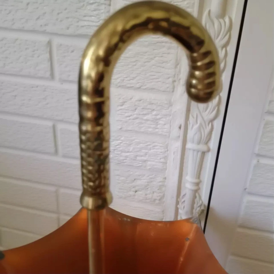 Soporte para paraguas Art Deco 1960 de cobre y latón hecho en Portugal Foto 4 de 4