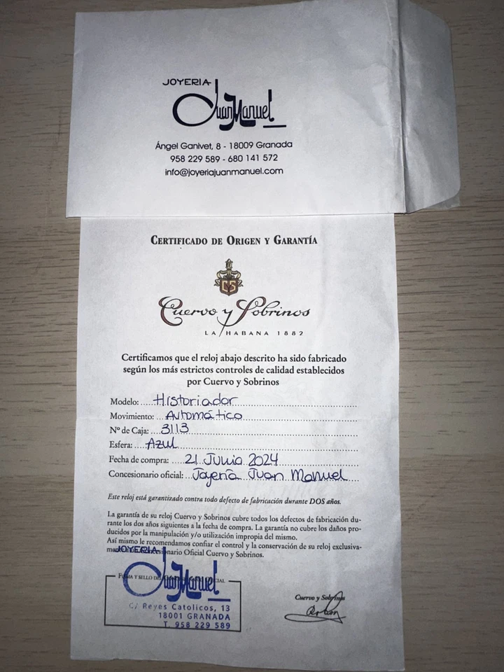 Cuervo Y Sobrinos Historiador Primera Dama Azul 3113.1B (New - Never Used) - image 3 of 4