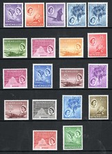Seychelles - 1954 - Set of 19 - SG174/88 - MNH - CV £80