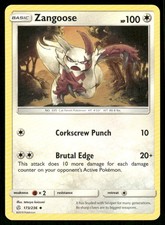Zangoose 173/236 Uncommon Cosmic Eclipse Pokemon Lightly Played