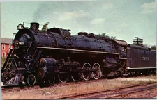 Illinois Central 2613 4-8-2 Central City Kentucky Postcard Locomotive