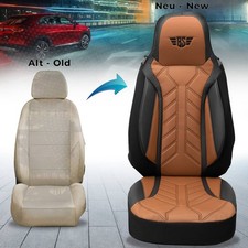 Schonbezüge Sitzbezüge für VW Passat B7 3C Bj 2010-14 in Schwarz/Schokobraun DPL