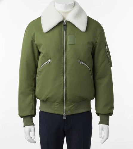 Mackage Men's Green Francis Down Bomber Jacket Size 40 - product listing photo