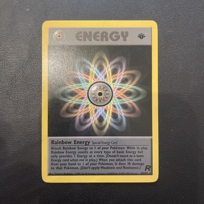 Rainbow Energy 80/82 1st Edition Team Rocket Non Holo Rare Pokemon Card