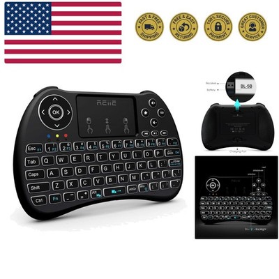Backlit Version H9+ Mini Keyboard,2.4GHz Wireless Mini Handheld Smart TV Remo...