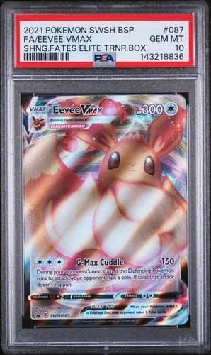 2021 POKEMON SWSH BLACK STAR PROMO #087 FULL ART/EEVEE VMAX PSA 10