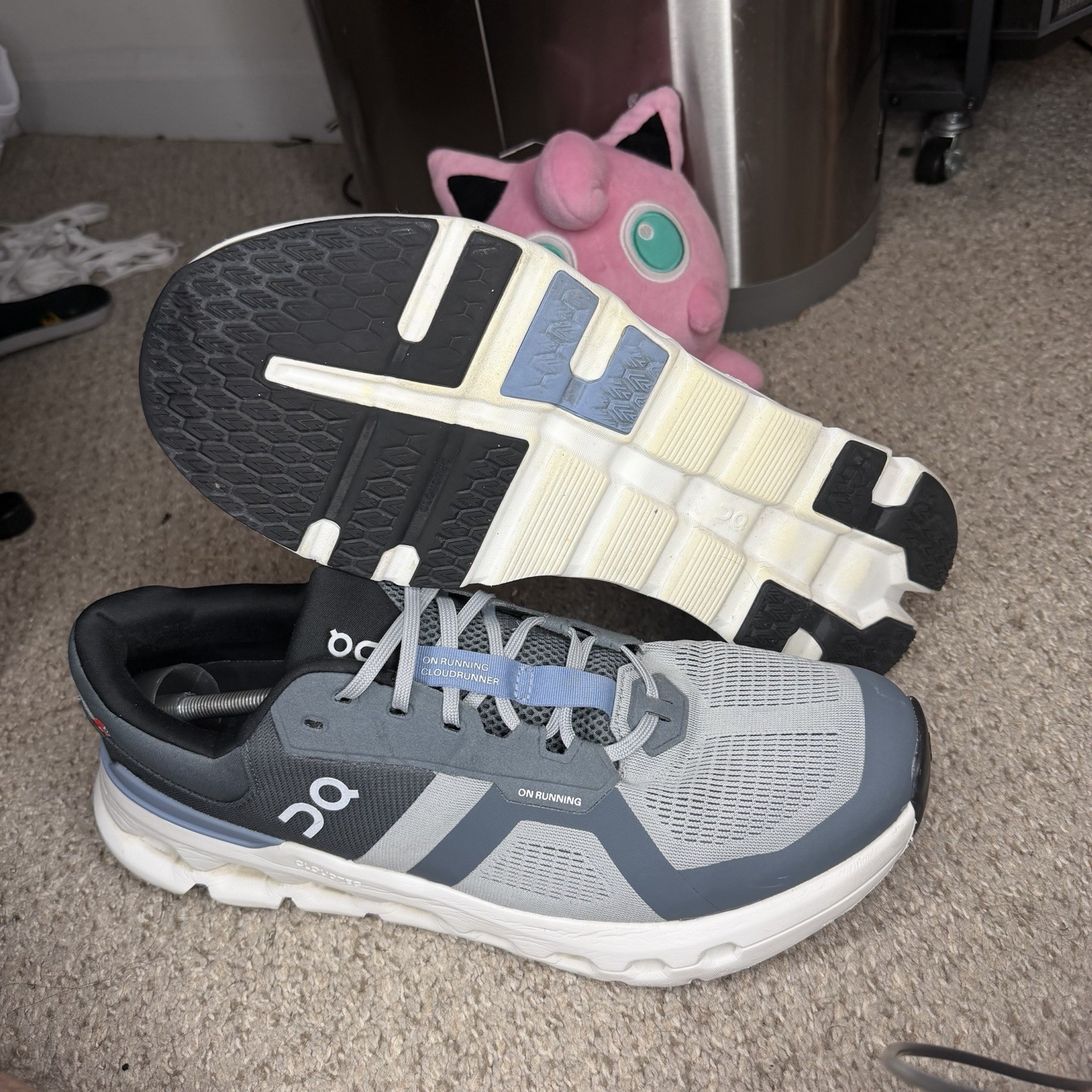 On Cloudrunner 2 Alloy Chambray Running Sneakers … - image 3