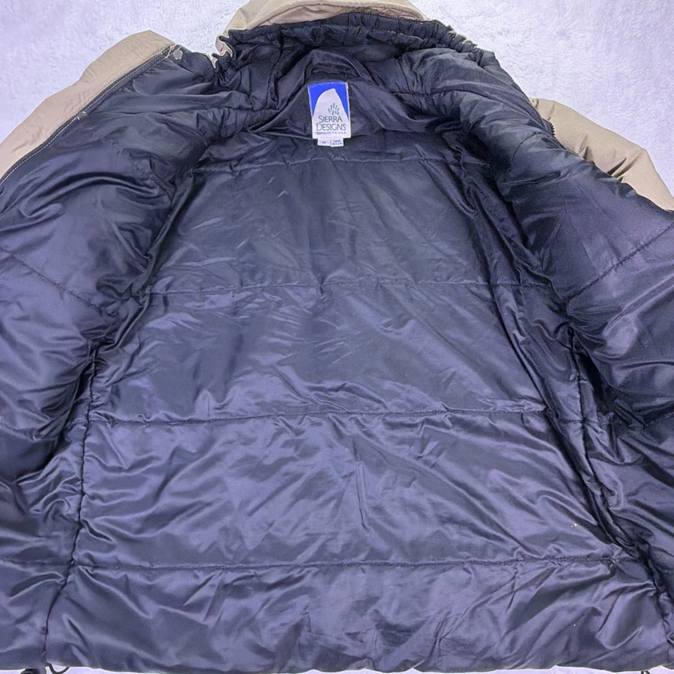Sierra Designs Mens Medium 60/40 Parka Winter Jacket Chore Coat Tan Hooded USA - Image 4 of 4