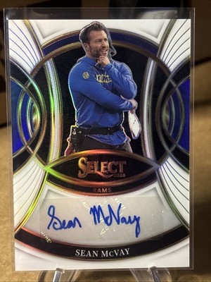 2025 Panini Select - Signatures Sean McVay #SP-SMY Auto /35 White Prizm