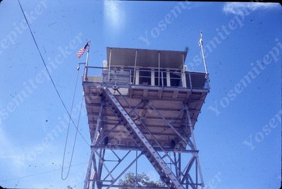 sl14 Original Slide  1965 Strawberry Peak Fire Lookout Tower Calif 310a