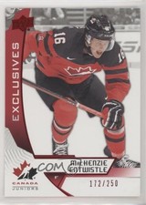 2019 Upper Deck Team Canada Juniors Exclusives /250 MacKenzie Entwistle #25 0v7