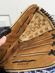 Guanto Easton Softball NES 14" Natural Elite Originale Pro Steer Hide RHT Olio Tan