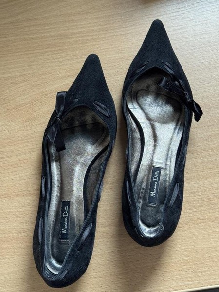 Women Massimo Dutti Heels Black Suede 40
