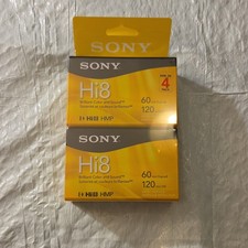 Sony Hi8 Video Tapes 120 Min Model P6120HMPR 4-Pack New Sealed