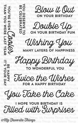 My Favorite Things 4'' x 6'' Clear Stamps Twice The Wishes CS-817