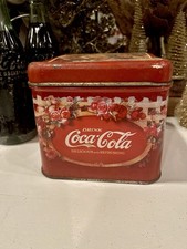 Vintage Rectangular Coca-Cola Tin Box with Lid