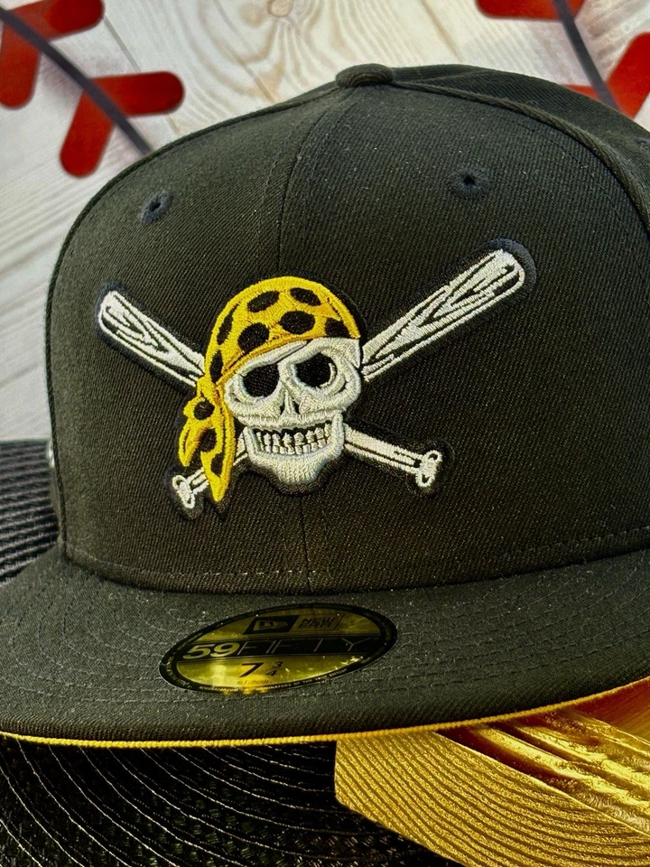 Pittsburgh Pirates Jolly Roger Hat Club 2006 ASG Black/Gold 59FIFTY 7 3/4 Fitted - Image 3 of 4