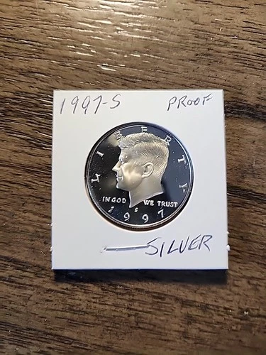1997-S 90% Silver Proof Kennedy Half Dollar - Free Shipping!