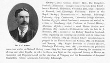 James Cossar Ewart MD of Penicuik, Midlothian - Antique Print 1904